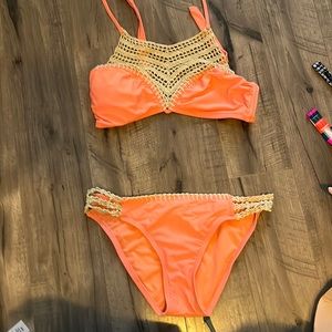 Peach swim suit - runs small